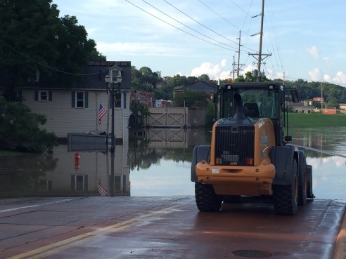 Flood gates closed July 22 in Galena, IL.